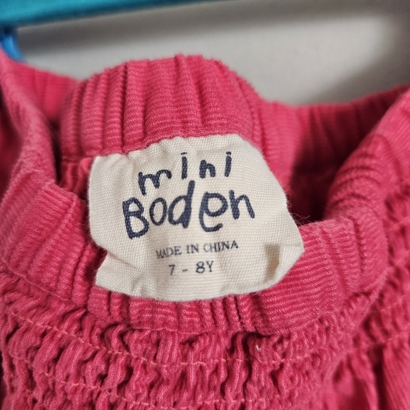 Mini Boden Girls Berry Smocked Corduroy Skirt Size 7-8 - Picture 2 of 7
